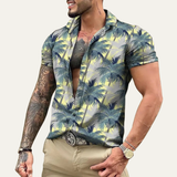 The Silverhill Ridge Men’s Summer Tropical Coconut Print Hawaiian Beach Shirt