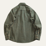 The Willowfall Men’s Nostalgic Casual Vertical Stripe Denim Shirt