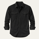 The Hillcrest Ridge Men’s Linen Double Pocket Casual Shirt