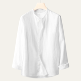 The Brookfield Lane Men’s Vintage Thin Round Neck Linen Shirt