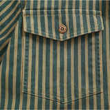 The Willowfall Men’s Nostalgic Casual Vertical Stripe Denim Shirt