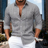 The Dunhill Men’s Lightweight Striped Wrinkle Resistant Shirt