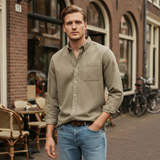 The Melrose Men’s Classic Oxford Style Button-Up Dress Shirt