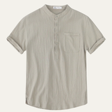 The Inverness Men’s Soft Cotton Linen Henley Shirt