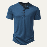 The Bathwick Men’s Breathable Henley Collar Summer T-Shirt
