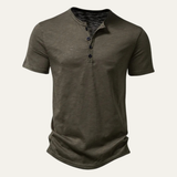 The Bathwick Men’s Breathable Henley Collar Summer T-Shirt