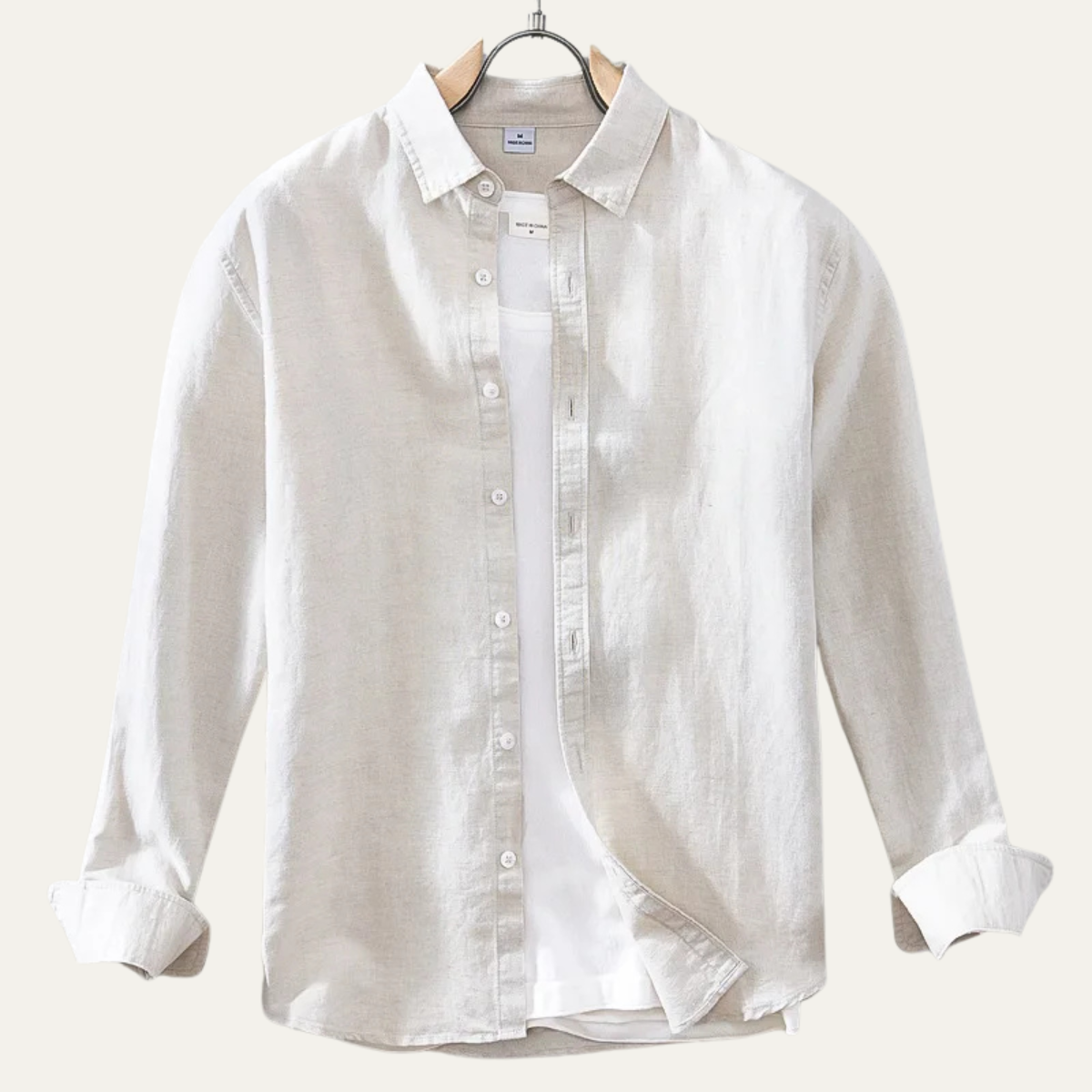 The Brookmoor Men’s Classic Linen Cotton Button-Up Shirt