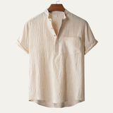 The Paddington Men’s Breathable Cotton Linen Henley Shirt