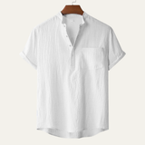 The Paddington Men’s Breathable Cotton Linen Henley Shirt