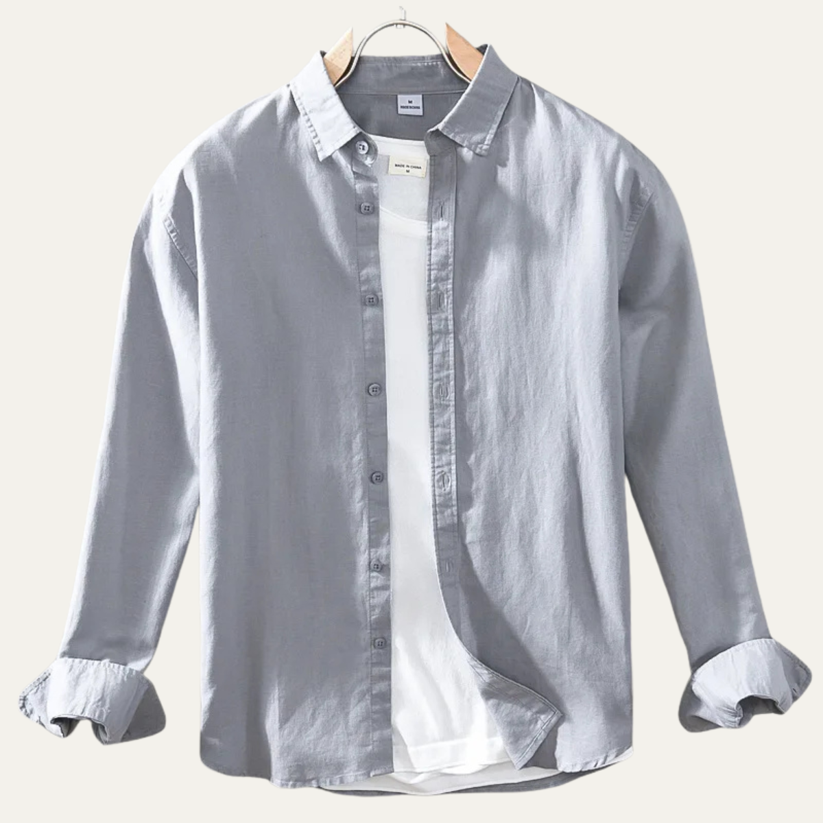 The Brookmoor Men’s Classic Linen Cotton Button-Up Shirt