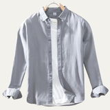 The Brookmoor Men’s Classic Linen Cotton Button-Up Shirt