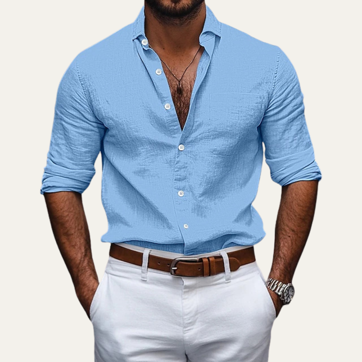 The Silverfield Ridge Men’s Casual Summer Street Style Shirt