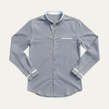 The Silverhaven Ridge Men’s Standing Collar Business Button-Up Shirt