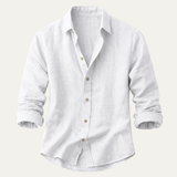The Meadowrun Men’s Linen Trendy Button-Up Shirt
