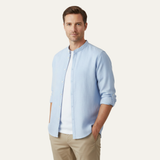The Brookfield Lane Men’s Vintage Thin Round Neck Linen Shirt
