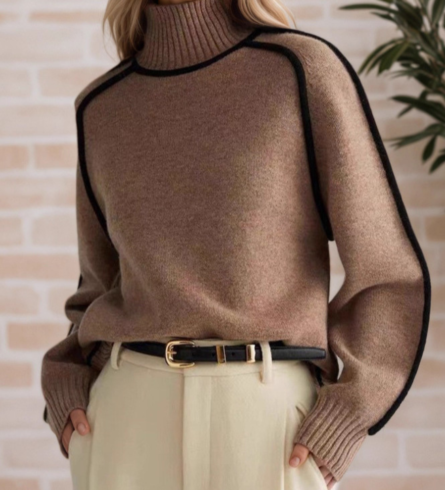 Women's Elegant High-Neck Sweater