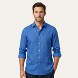 The Willowfield Ridge Men’s Linen Casual Button-Up Shirt