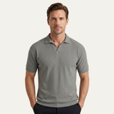 The Brookhurst Men’s Textured Knit Polo Shirt