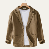 The Elmstead Men’s Solid Colour Casual Linen Blazer