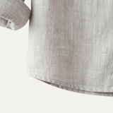 The Brookfield Lane Men’s Vintage Thin Round Neck Linen Shirt