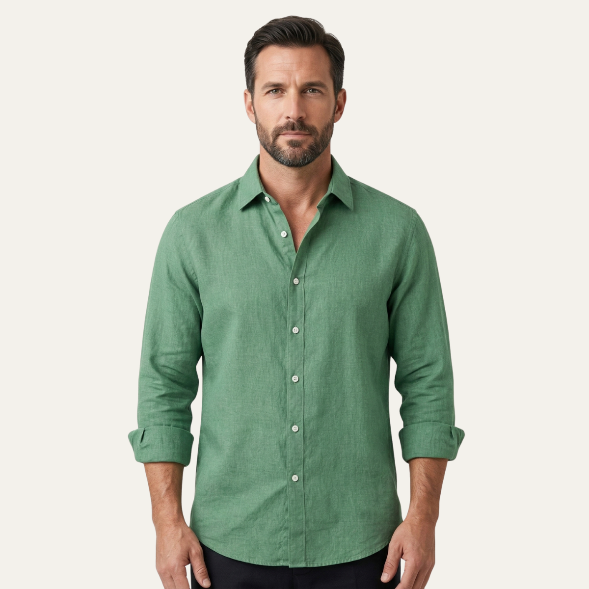The Oakcrest Hill Men’s Casual Summer Beach Linen Shirt