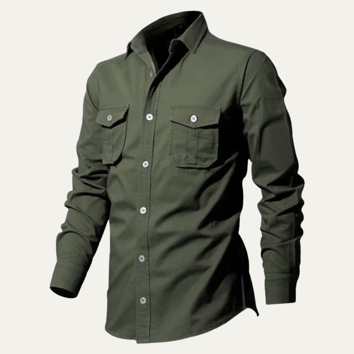 The Brookwater Men’s Retro Solid Button-Up Shirt