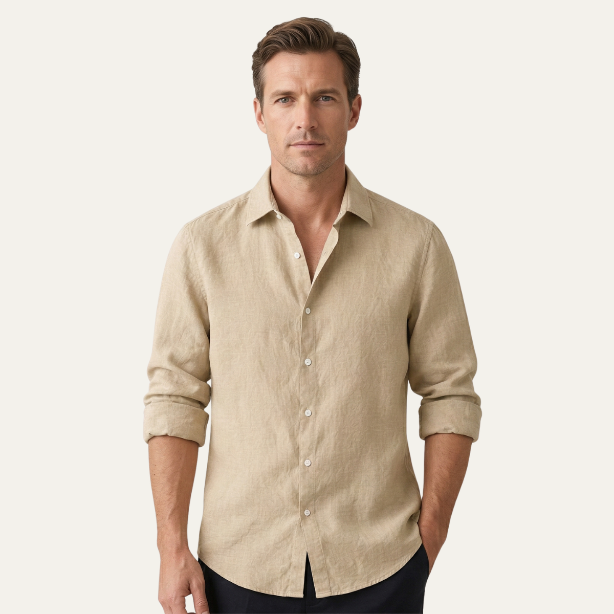 The Pinehurst Ridge Men’s Lightweight Summer Beach Linen Shirt
