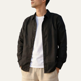 The Ashenwood Men’s Classic Linen Cotton Button-Up Shirt