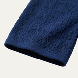 The Brookstone Men’s Crochet Knit Short Sleeve Polo Shirt – Navy Blue