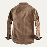 The Hillston Men’s Vintage Washed Utility Casual Shirt Jacket
