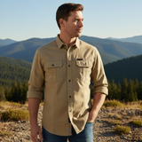The Ashton Ridge Men’s Solid Colour Multi Pocket Cotton Cargo Shirt