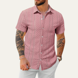 The Timberlake Ridge Men’s Casual Textured Button-Up Shirt