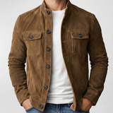 Arthur - Classic Suede Jacket with Button Details