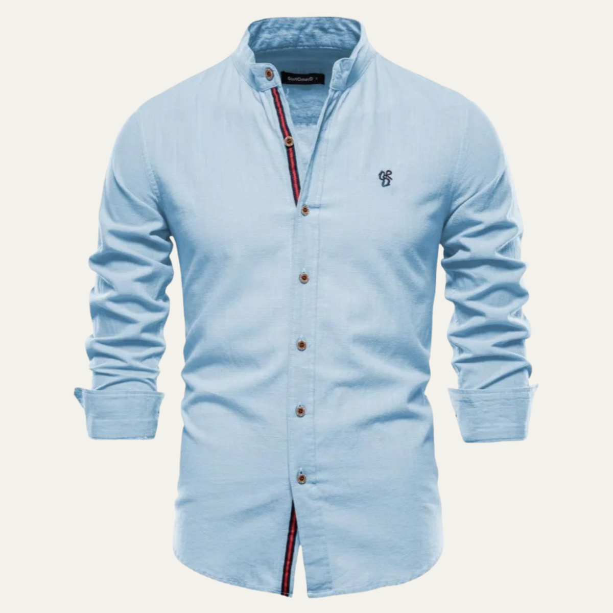 The Oakrun Men’s Slim Fit Stand Collar Business Shirt
