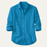 The Silverwood Hill Men's Lightweight Linen Summer Casual Button-Up Shirt