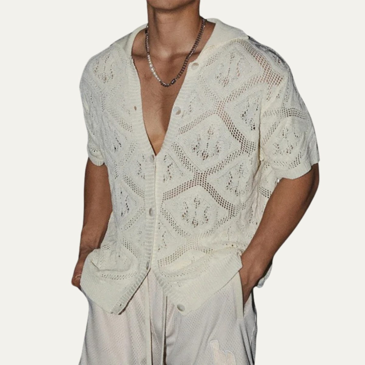 The Briarstone Men’s Vintage Hollow Out Knit Summer Top