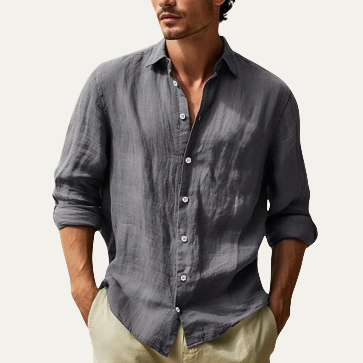 The Summerville Men’s Lightweight Button-Down Cotton Shirt