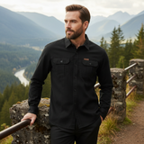 The Cedarfield Men’s Solid Colour Multi Pocket Soft Cargo Shirt