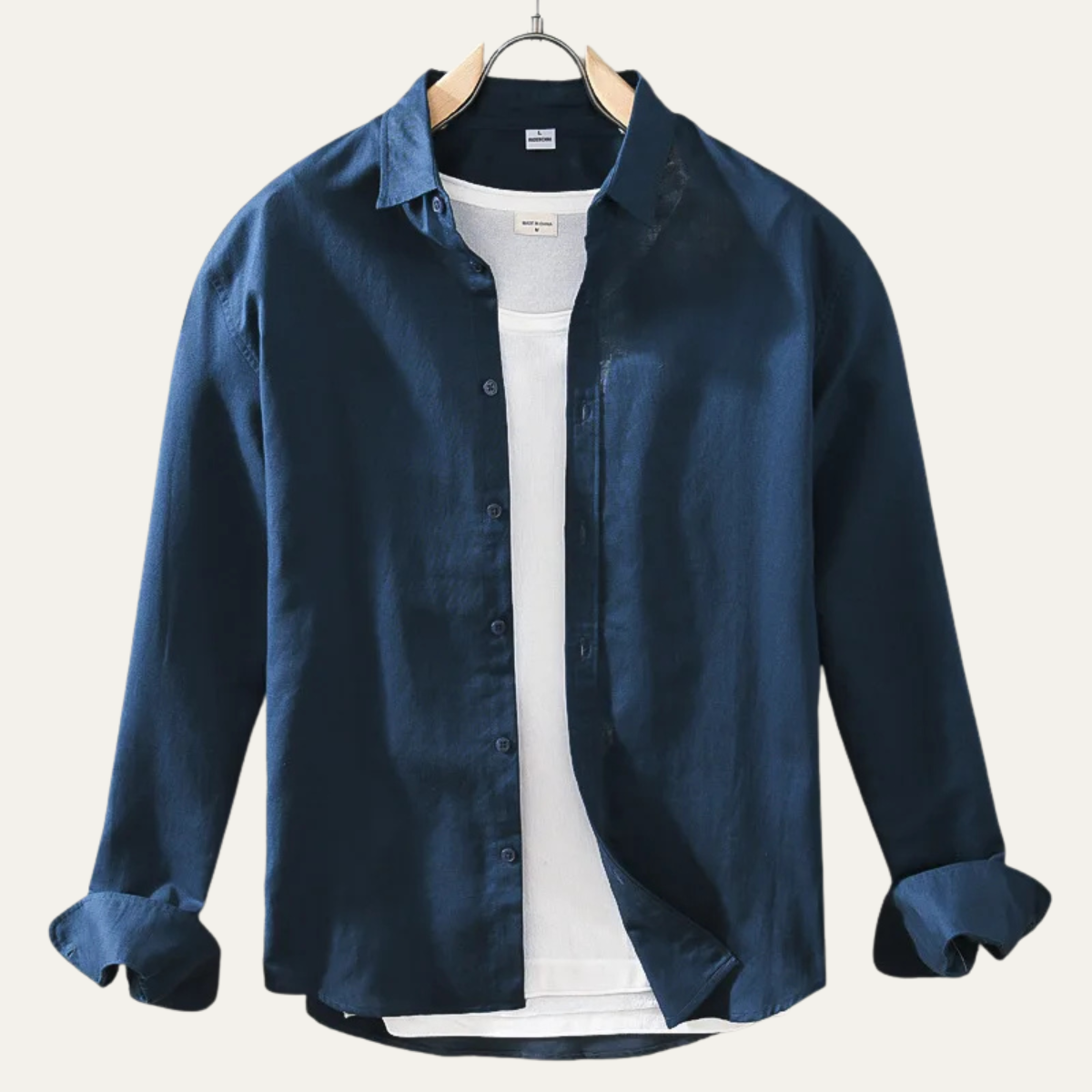 The Brookmoor Men’s Classic Linen Cotton Button-Up Shirt