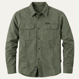 The Ashton Ridge Men’s Solid Colour Multi Pocket Cotton Cargo Shirt