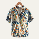 The Crestmoor Men’s Hawaiian Tropical Button-Up Soft Shirt