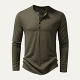 The Berkshire Men’s Casual Button Neck Henley Cotton T-Shirt