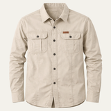 The Cedarfield Men’s Solid Colour Multi Pocket Soft Cargo Shirt