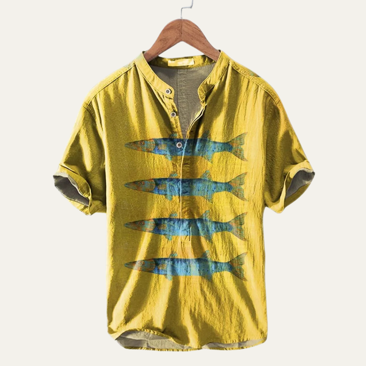 The Willowcrest Men’s Hawaiian Tropical Button-Up Summer Shirt