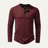 The Berkshire Men’s Casual Button Neck Henley Cotton T-Shirt