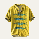 The Willowcrest Men’s Hawaiian Tropical Button-Up Summer Shirt
