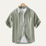 The Willow Lake Men’s Linen Slim Fit Breathable Shirt