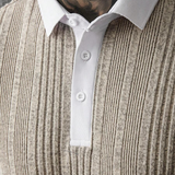 The Glenfall Ridge Men’s Ribbed Knit Casual Polo Shirt