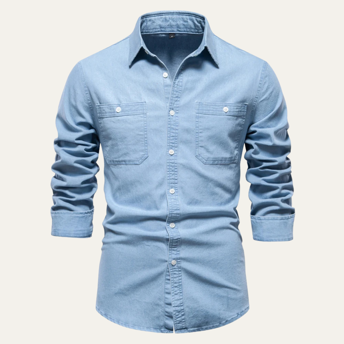 The Crestfall Ridge Men’s Slim Fit Denim Shirt with Double Pockets