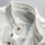 The Fairhill Men’s Japanese Style Linen Cotton Stand Collar Shirt